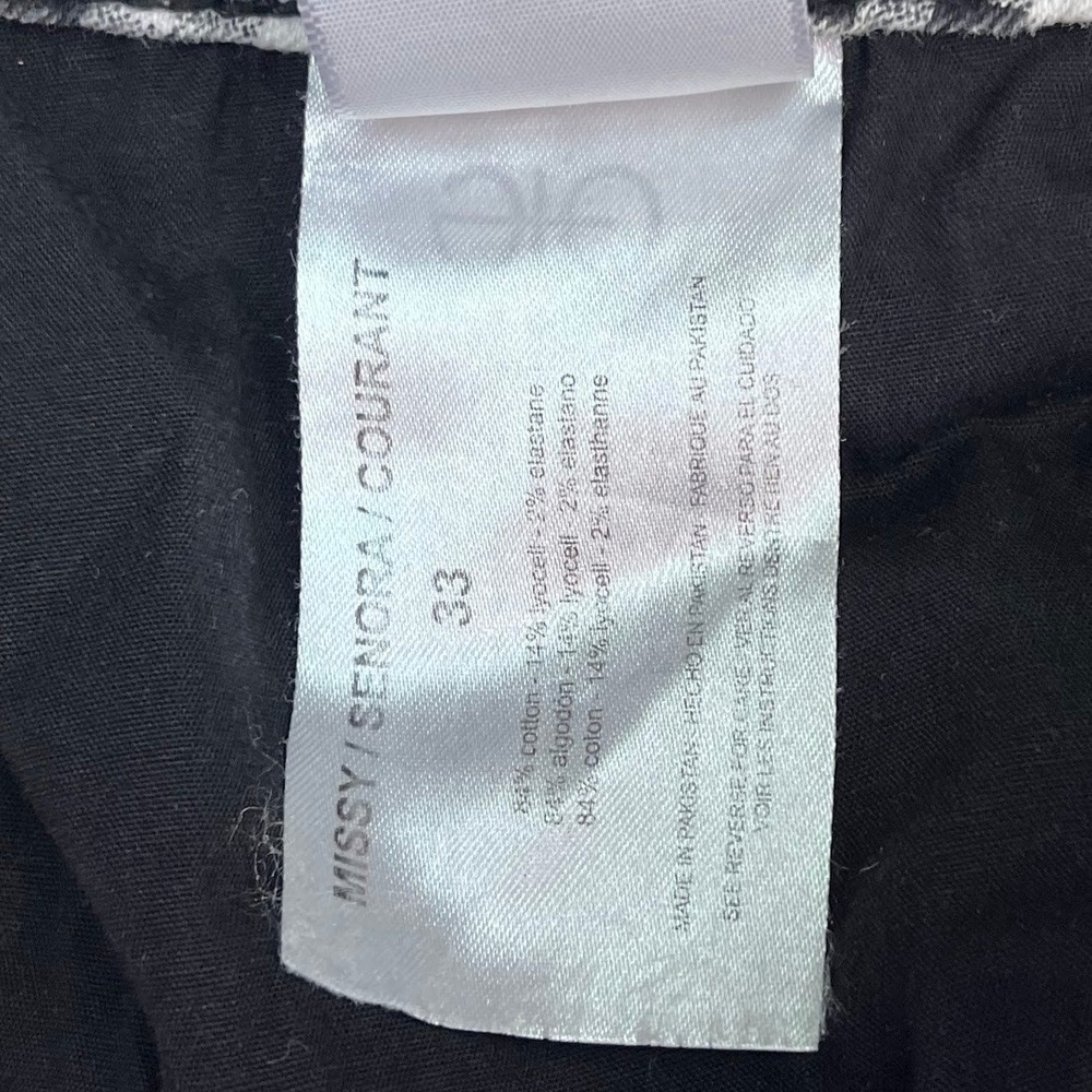 Sanctuary Denim Connector Kick Crop Gingham Checkered Pants Black White Size 33 - Picture 11 of 14